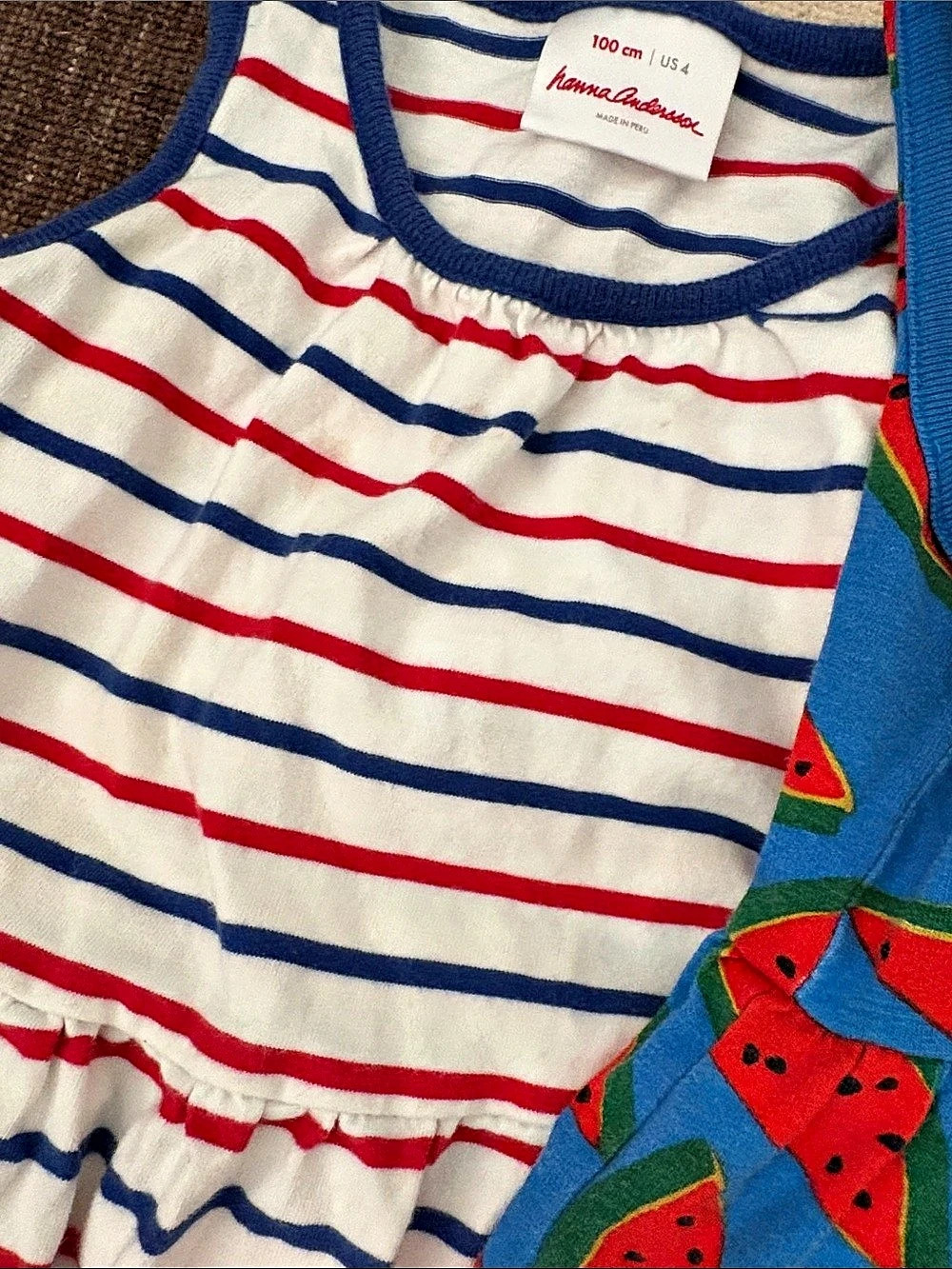 Hanna Andersson Play Dress Bundle of 5 Girls Size 4 Blue & Multi - Picture 7 of 8